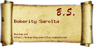 Boberity Sarolta névjegykártya