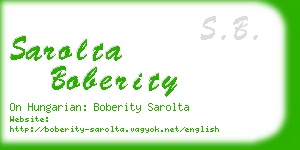 sarolta boberity business card